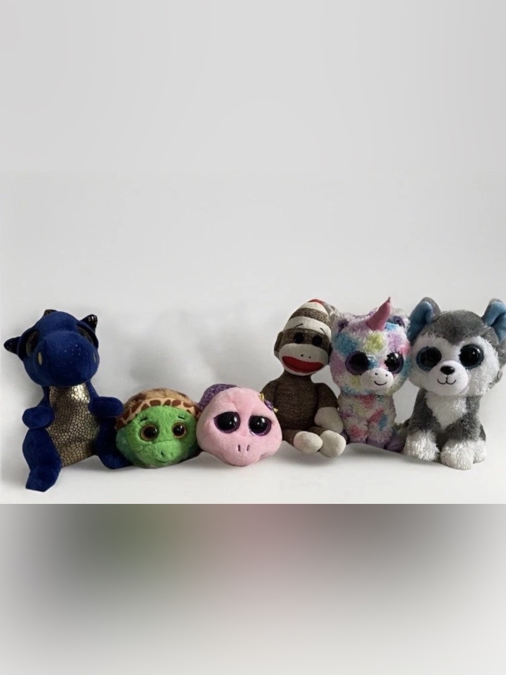Ty Beanie Plush Lot Of 6 Saffire Socks Slush Cruiser Rosie Pre-owned